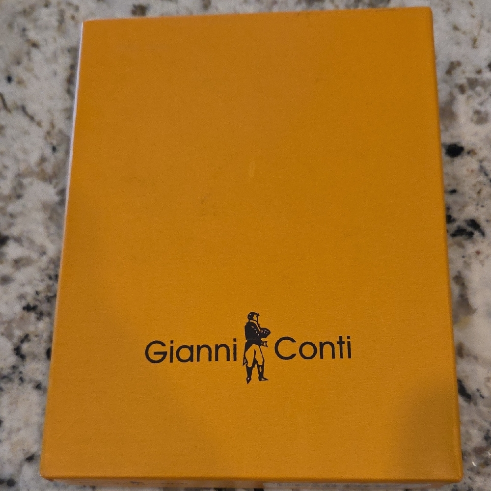 Gianni Conti Blue Leather Passport Case With Credit Card Holder